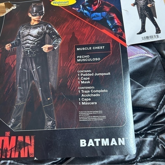 Batman Costume NEW Sz 8 Kids Boys DC Black Halloween Superhero - Picture 2 of 7